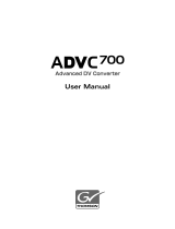 GRASS VALLEY ADVC700 - User manual