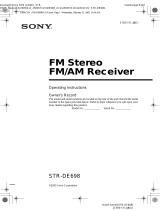 Sony STR-DE698 User manual