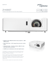 Optoma ZH406ST Owner's manual