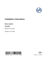 GFA TS 959 Installation Instructions Manual