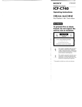 Sony ICF-C740 Dream Machine Owner's manual