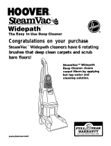 Hoover SteamVac Widepath User manual