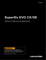 Cannondale SuperSix EVO CX & SE Owner's manual