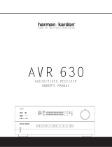 Harman Kardon AVR 630 Owner's manual