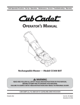 Cub Cadet CC 500 BAT User manual