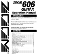Zoom 606 Guitar Owner's manual