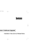 Lexicon MPX 500 V2 - UPGRADE Installation Instructions Manual