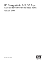 HP AH558A - StorageWorks 1/8 G2 Tape Autoloader Ultrium 920 Firmware Release Notes