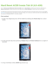 Acer Iconia Tab 10 (A3-A50) User manual