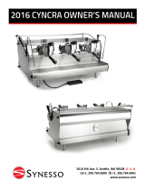 Synesso Cyncra 2016 Owner's manual