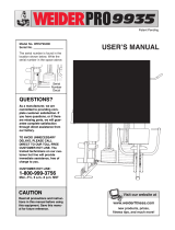 Weider 9940 User manual