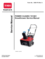 Toro Power Clear 721 R Snowthrower User manual