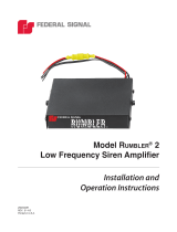 Federal Signal Corporation Rumbler 2 Installation And Operation Instructions Manual