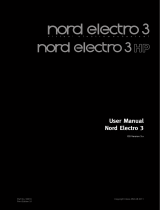 Clavia Nord Electro 3 HP User manual