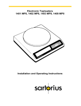 Sartorius 1409 MP8 Installation And Operating Instructions Manual