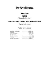 PROSPOTfitness Fusion SSG Owner's manual