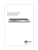 Axia 8x8 AES Node Owner's manual