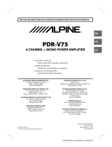 Alpine PDR-V75 Owner's manual