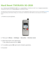 Thuraya SG-2520 User manual