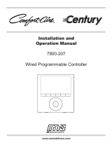 Century 7800-207 Wired Programmable Controller Operating instructions