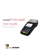 First payment axept PAX S800 User manual