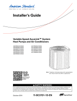 American Standard 4A6V8037A1000A Installer's Manual