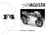MV Agusta F4 Frecce Tricolori Owner's manual