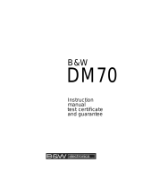 B&W electronics 70 User manual