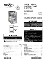 Lennox SL280V User manual