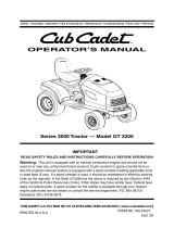 Cub Cadet GT 3200 User manual