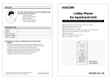 Kocom KLP-108 User's Manual For Operation And Installation