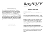 Berghoff Pressure Cooker Owner's manual
