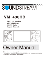 Soundstream VM-430HB 1 Din 4.3″ Monitor MP3/MP4 Player AM/FM Bluetooth Radio User manual