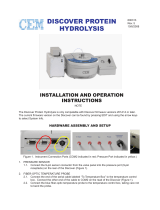 CEM Discover Protein Hydrolysis Installation And Operation Instructions Manual