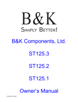 B&K ST125.1 Owner's manual
