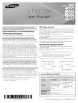 Samsung UN40EH5000 User manual