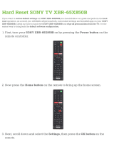 Sony XBR-65X850B User manual