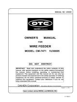 Daihen OTC CM-7471 Owner's manual