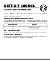 Detroit Diesel MBE4000 Service Information