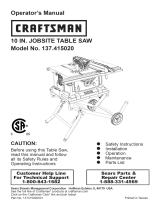 Craftsman 137415020 Owner's manual