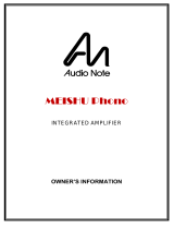 Audio Note Meishu Phono User manual