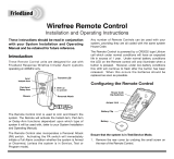 FRIEDLAND Wirefree Remote Control Installation and Operating Instructions