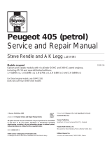 Peugeot 405 User manual