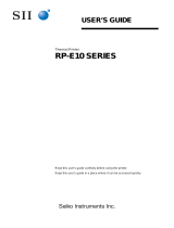 SII RP-E10 Series User manual