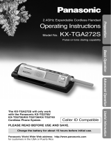 Panasonic KXTGA272S - H/S FOR KXTG2700 Operating instructions