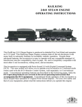 Rail King 2-8-0 STEAM ENGINE Operating Instructions Manual