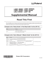 Roland LEC-330 Supplemental Manual
