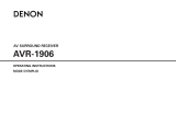 Denon AVR-1906 Owner's manual