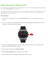 LG Watch W7 Hard reset manual