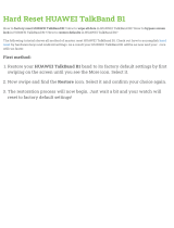 Huawei Talkband B1 User manual